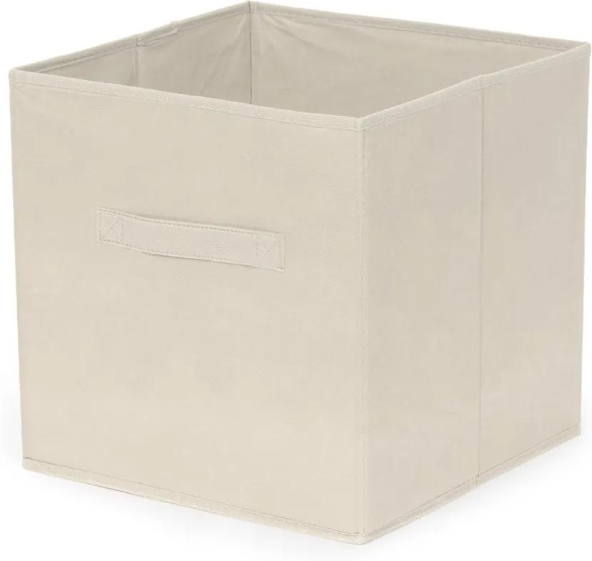 Krémový skladací úložný box Compactor Foldable Cardboard Box