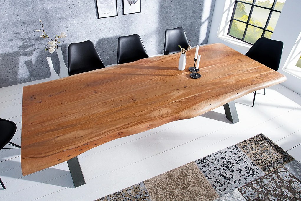 Jedálenský stôl Mammut X 240x105cm drevo Acacia - HONEY - PRODUKT JE SKLADOM U NÁS - 1Ks