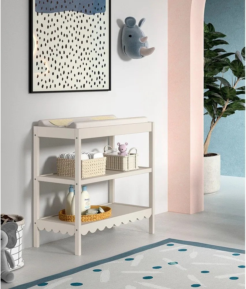 Béžový prebaľovací pult s prebaľovacím pultom Swingo – Vipack