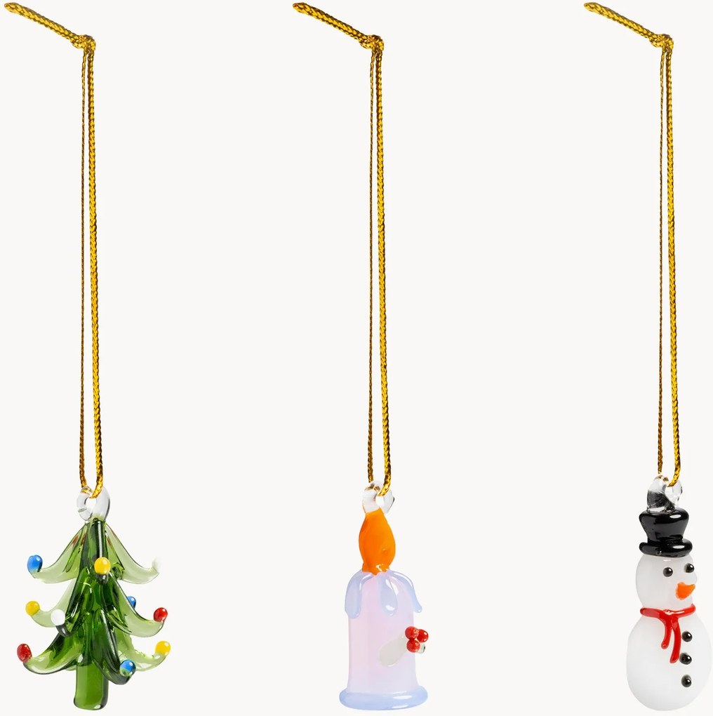Ručne vyrobené vianočné ozdoby Merry, 3 ks