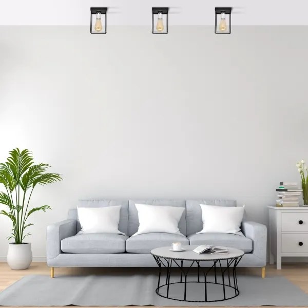 Stropné svietidlo FINN 1xE27/15W/230V čierna/chróm