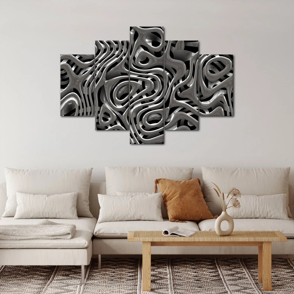 Obraz - Metalická abystrakcia (150x105 cm)