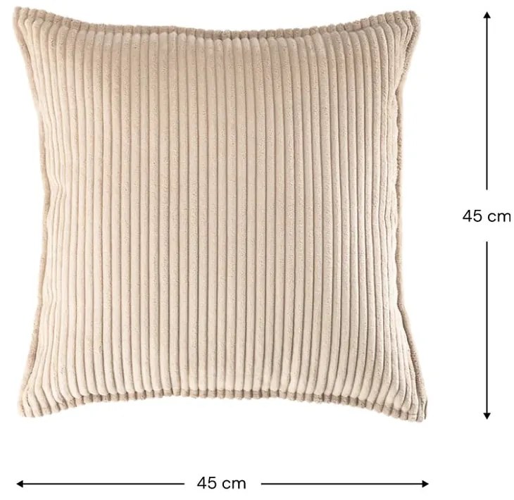 Svetlohnedý menčestrový detský pohovkový vankúš Block – Wigiwama