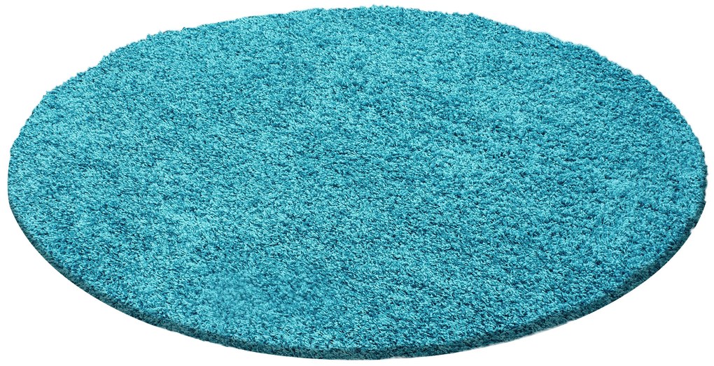 Kusový koberec Life Shaggy 1500 tyrkys kruh, 80x80 (priemer) kruh, modrá, spálňa, Ayyildiz