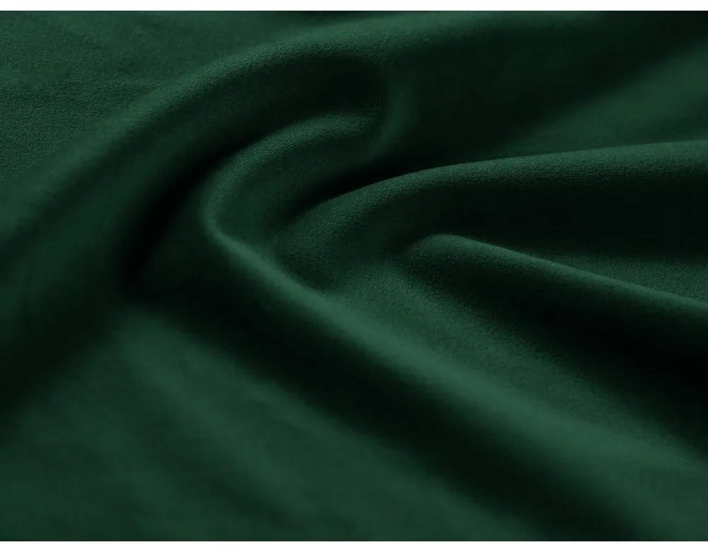 Zelená zamatová rozkladacia/s úložným priestorom rohová pohovka (ľavý roh/s leňoškou) Kyoto – Cosmopolitan Design