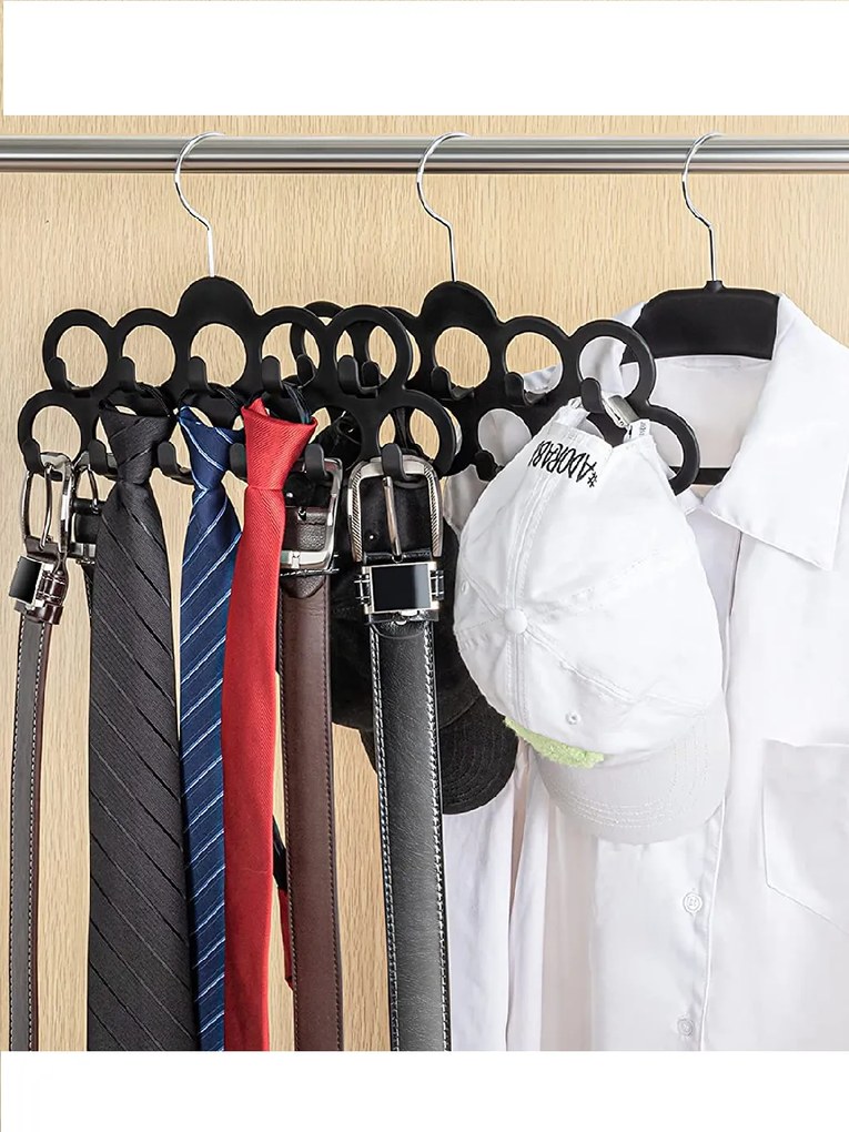 JJA Vešiak na kravaty a opasky, semiš, 11 háčikov