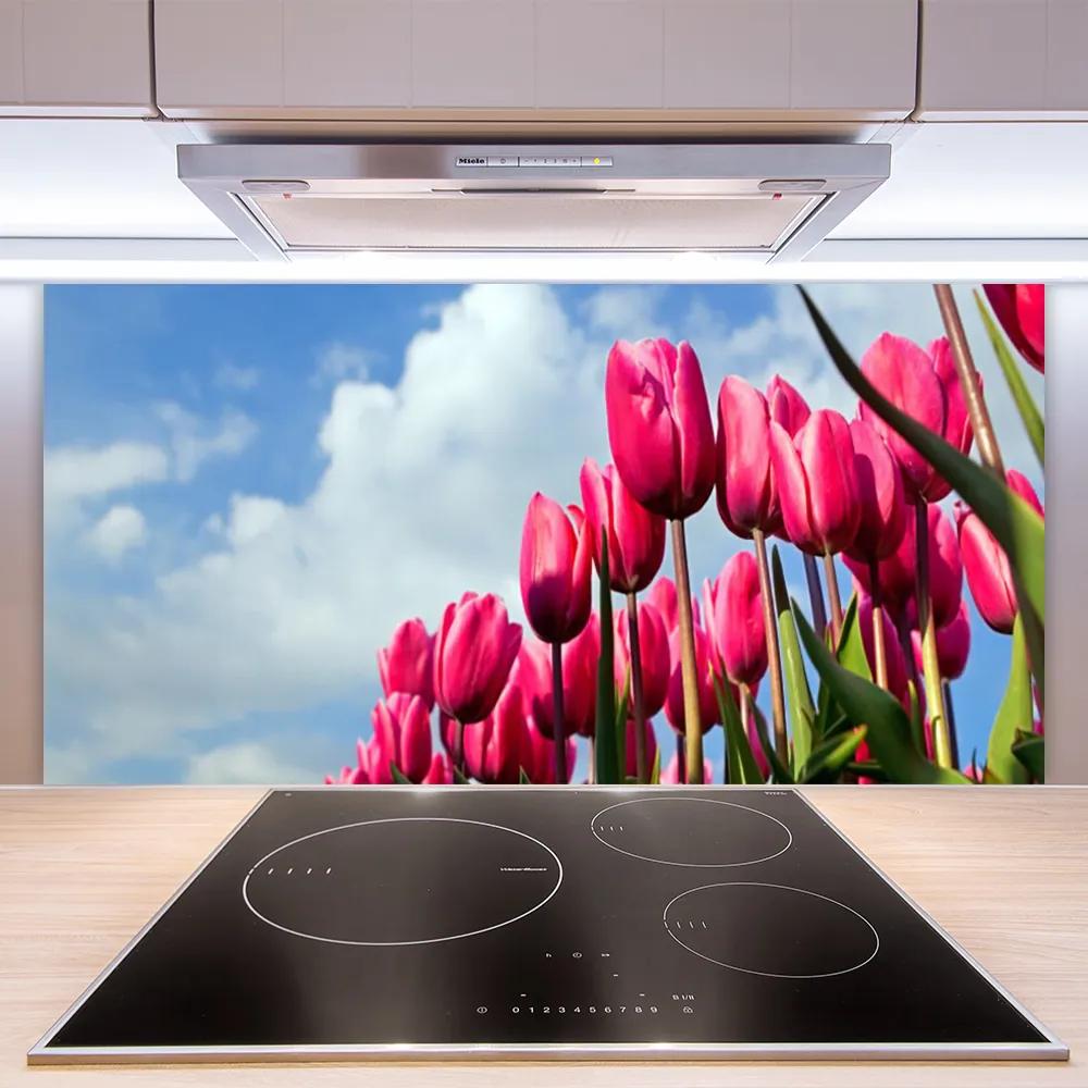 Nástenný panel  Tulipán 140x70 cm