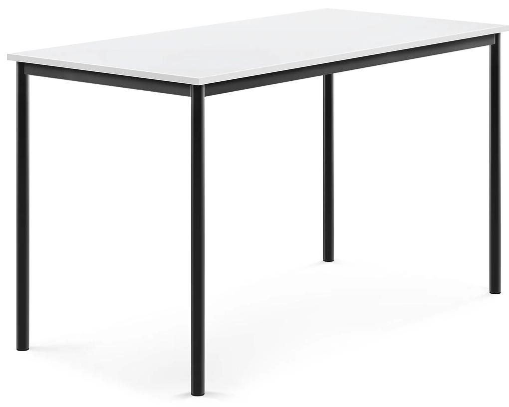 Stôl SONITUS, 1600x800x900 mm, HPL - biela, antracit