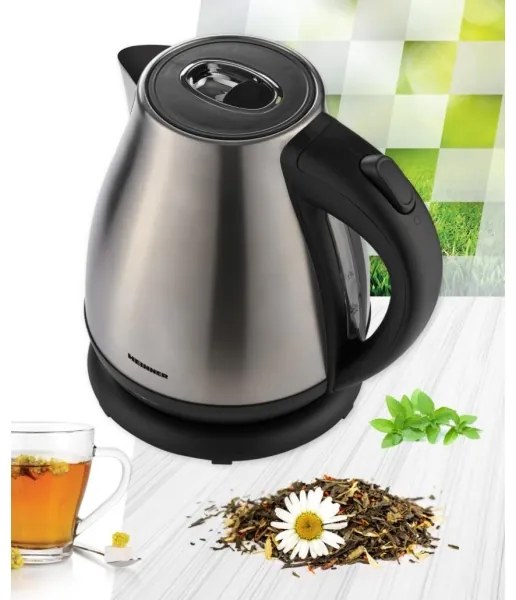 Heinner HEK-17IX - Rýchlovarná kanvica 1,7 l 2200W/230V matný chróm/čierna