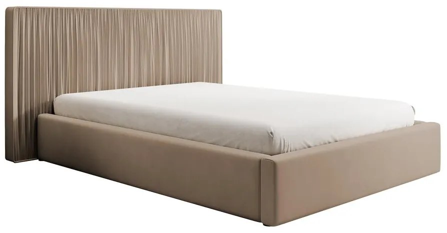 Manželská posteľ 180 cm Thala 180 (s roštom) (s úl. priestorom) (taupe + čierna). Akcia -19%. Vlastná spoľahlivá doprava až k Vám domov. 1099723