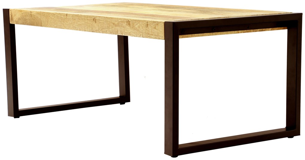 furniture-nabytek.cz - Konferenčný stolík kov a drevo mango 110x45x60