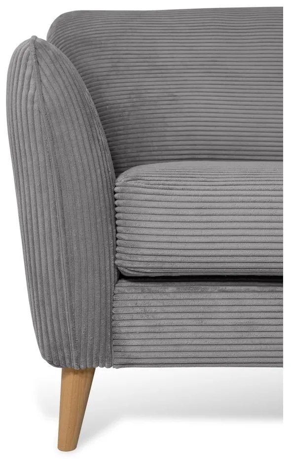 Tmavosivá menčestrová rohová pohovka (pravý roh) Paris – Scandic