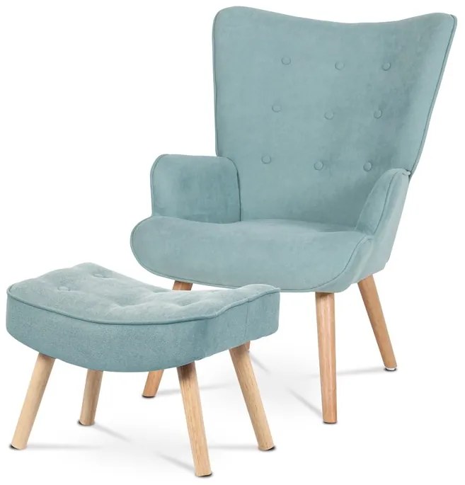 Autronic BONTEC Kreslo ušiak, modrá látka, AK-302 BLUE2 Farba: Ružová