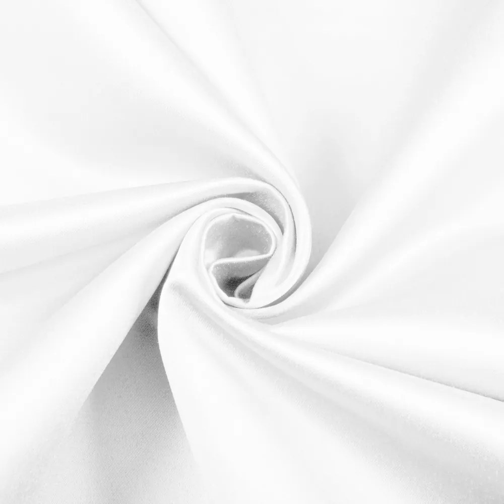 Biante Saténový obdĺžnikový obrus polyesterový Satén LUX-040 Biely 50x100 cm