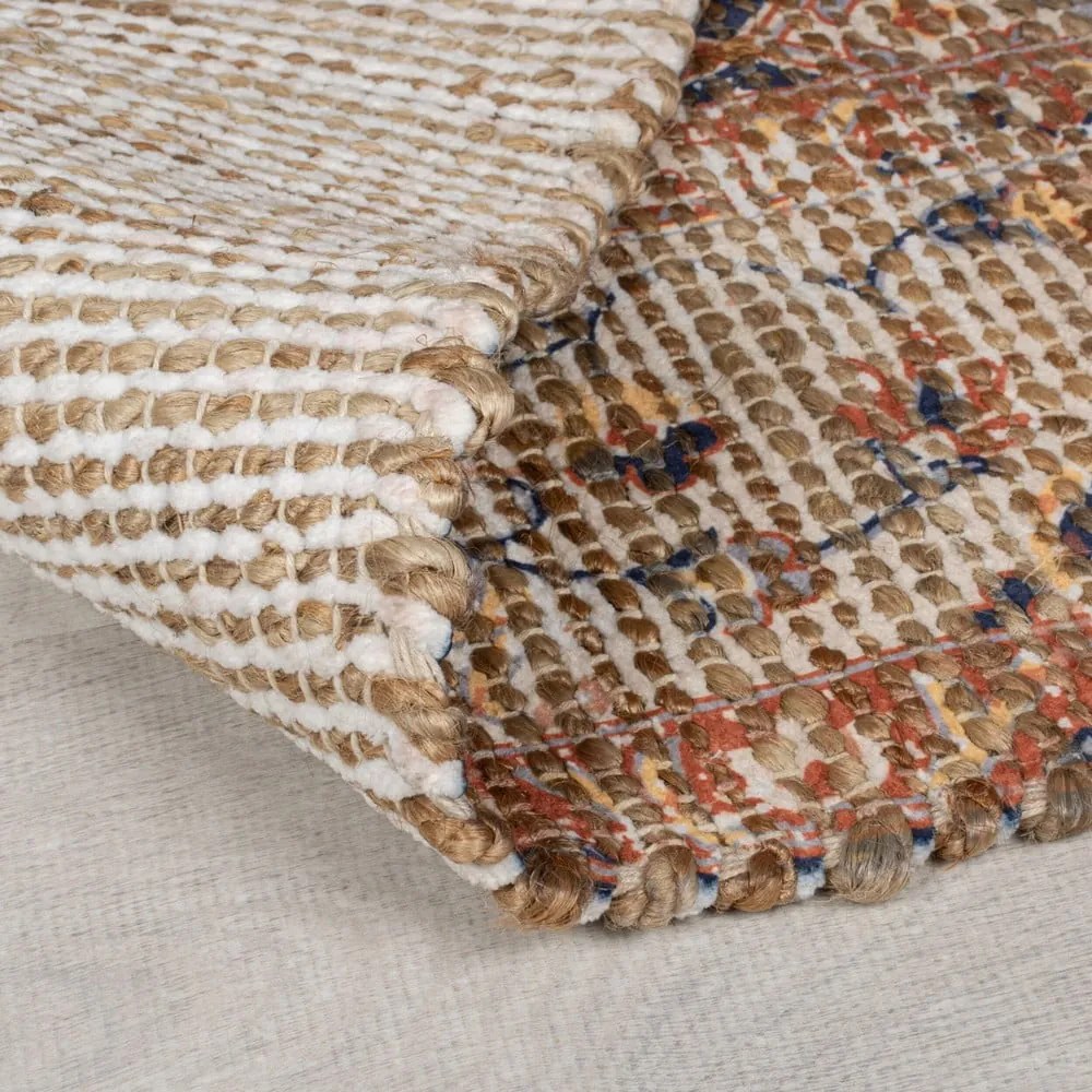 Ručne tkaný behúň s prímesou juty v prírodnej farbe 60x230 cm Miley – Flair Rugs