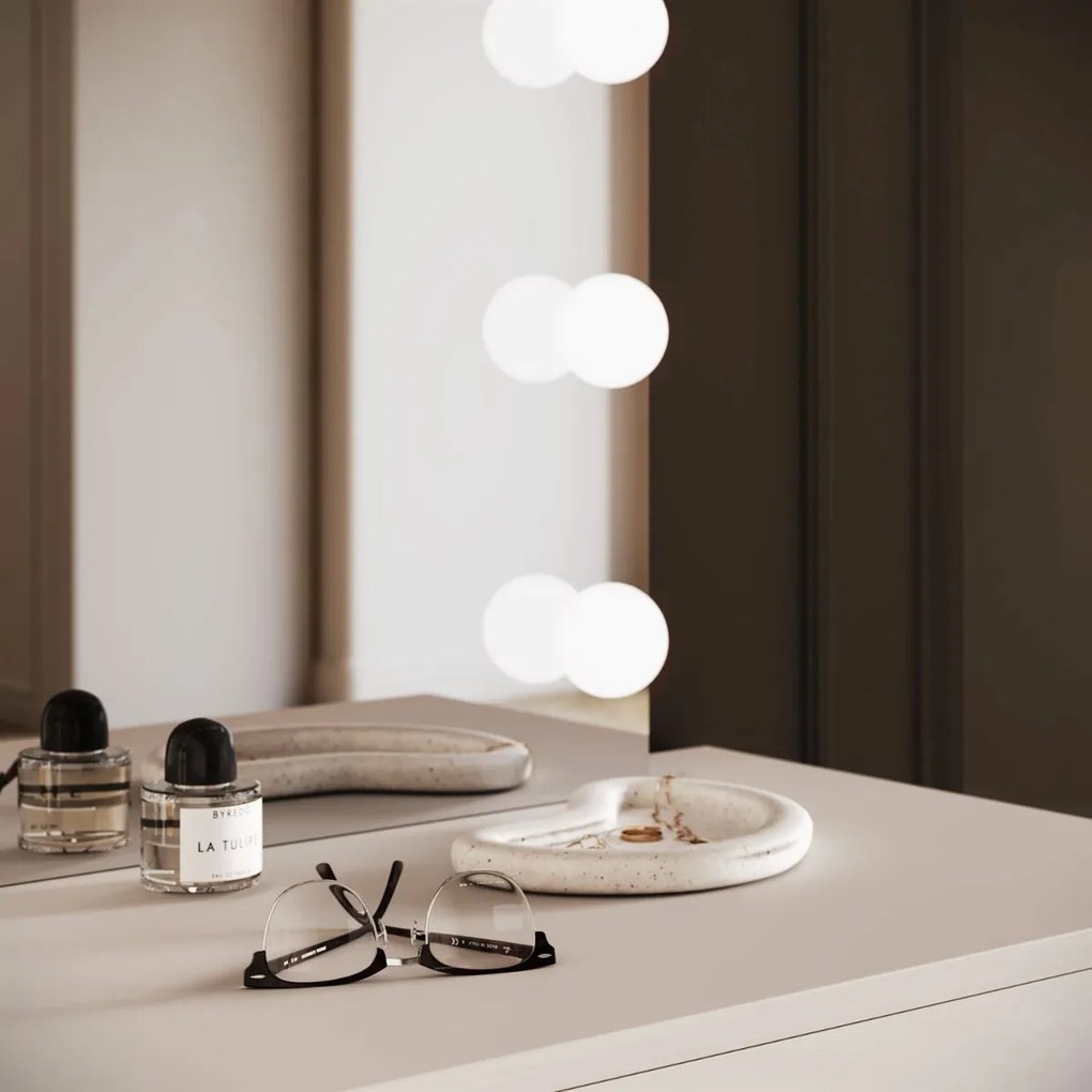 TOALETNÝ STOLÍK KATHLEEN SHINE KAŠMÍR LESK + ZLATÉ NOHY + ZRKADLO