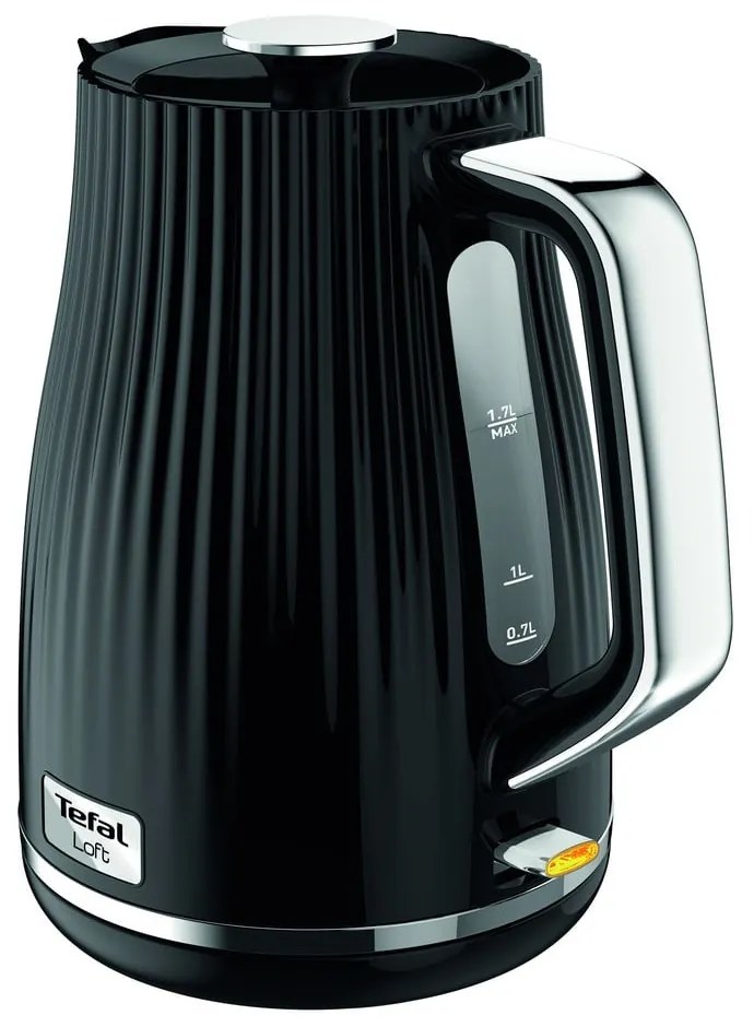 Čierna rýchlovarná kanvica 1,7 l Loft KO250830 – Tefal