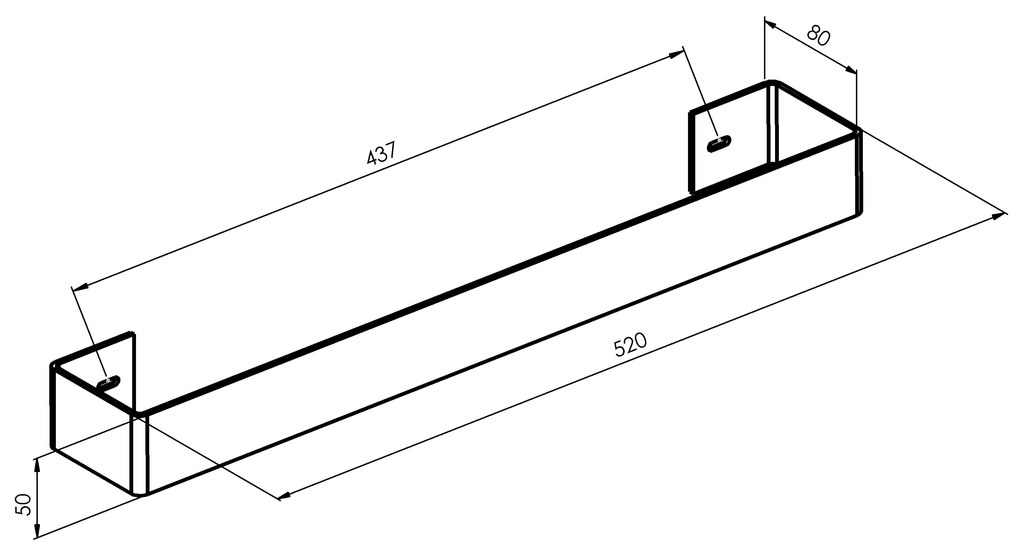 Sapho Sapho, TABELLA držiak uterákov 520 mm, biela matná, MI520W