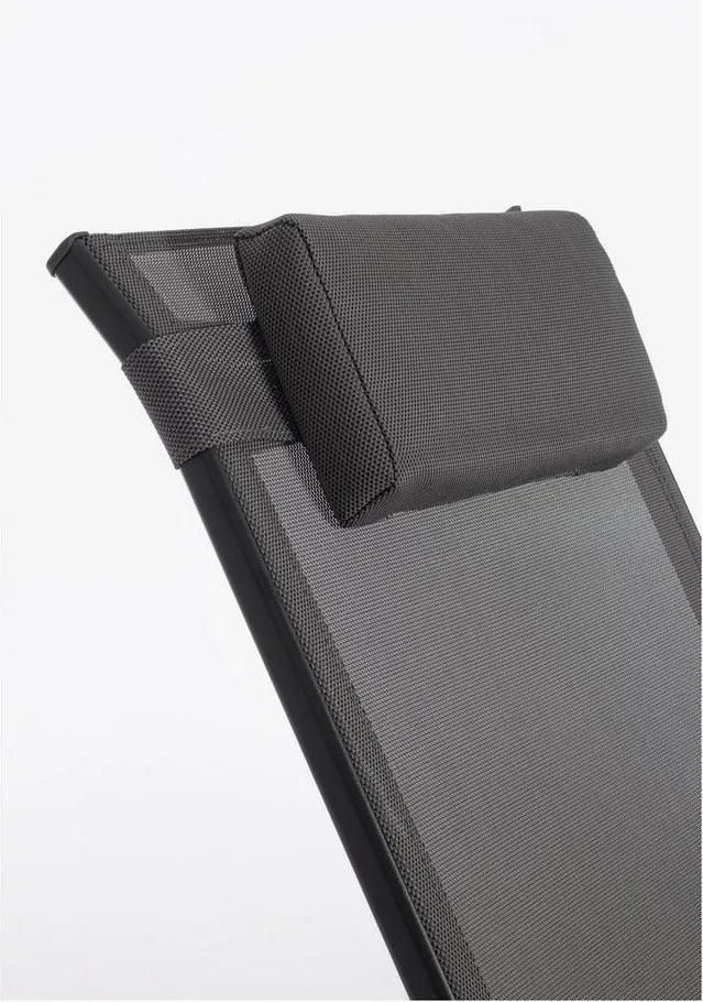 Antracitové kovové záhradné kreslo Ercolano – Bizzotto