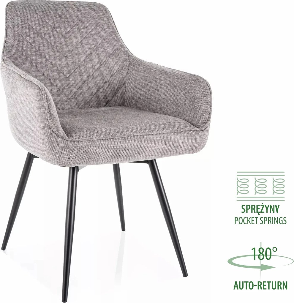 SI Stolička Servio Brego sivý