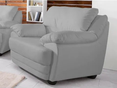 Kreslo Nebolo, svetlo šedá látka v optike kože%