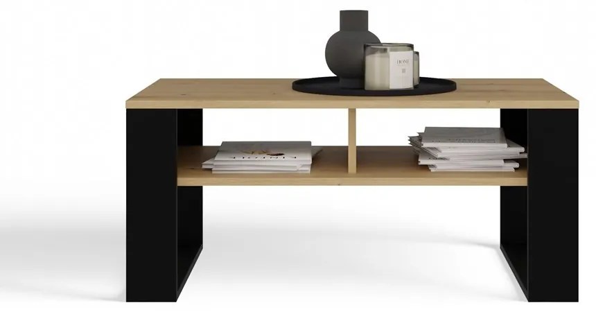 Konferenční stolek LAWA Modern 2P Slim dub artisan/černý