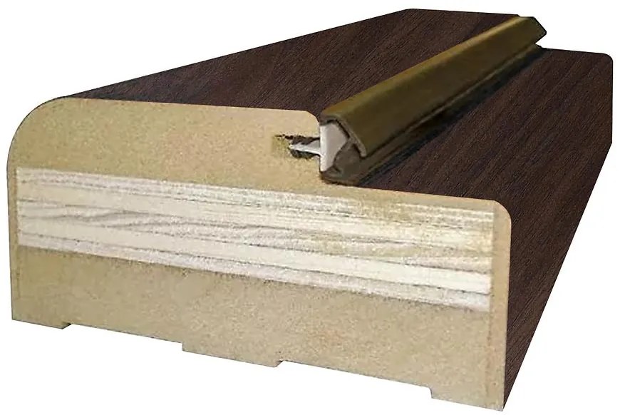 Pevná zárubňa pre interiérové vchodové  dvere 80Ľ tmavý colum 363