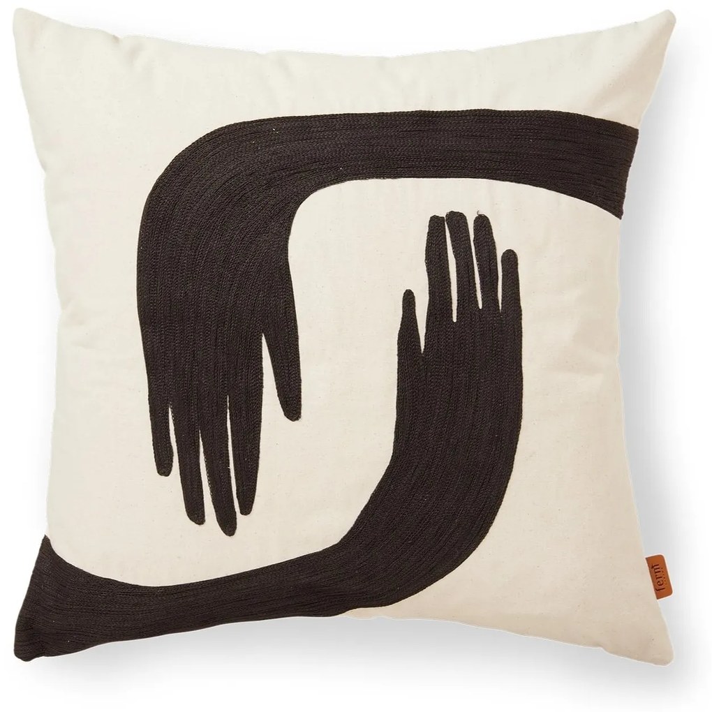 Ferm Living Bavlnená obliečka na vankúš Pose Embroidered 50 × 50 cm