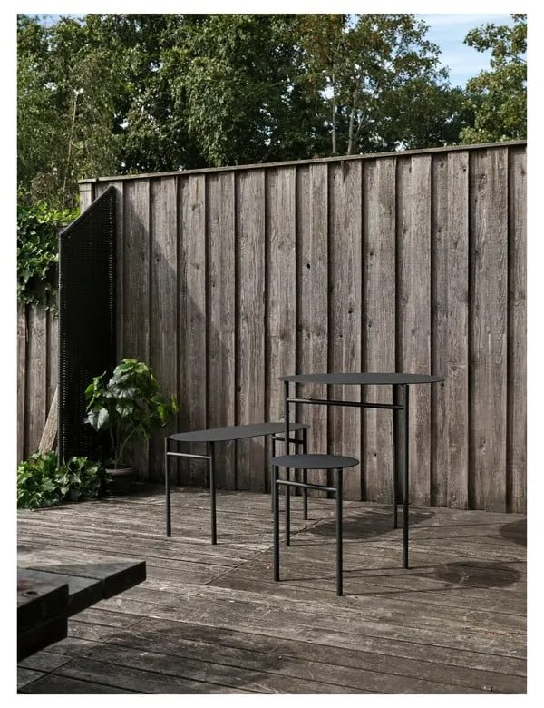 Čierna kovová stolička Disc – Zone