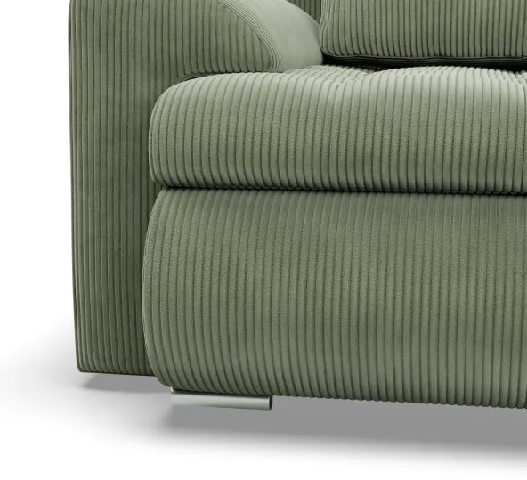 Sedacia súprava FORESTA Poso v tvare U, pravá svetlozelená