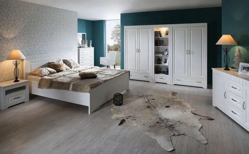 Šatníková skriňa 2-dverová Atik, biela