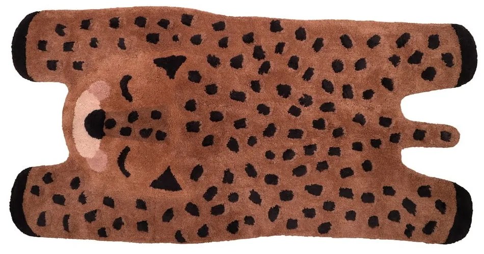 Detský bavlnený ručne vyrobený koberec Nattiot Cheetah, 65 x 125 cm