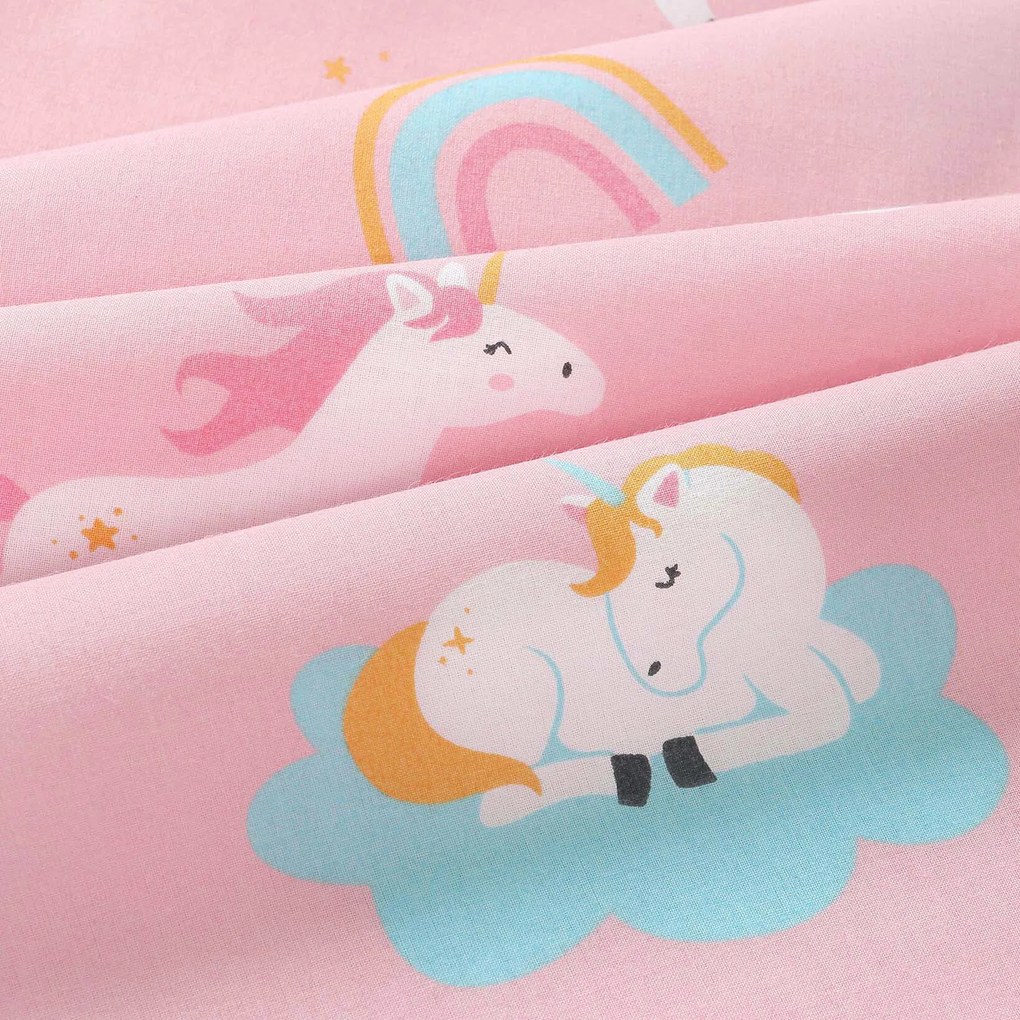 Goldea detský bavlnený záves - veselí jednorožci 280x150 cm