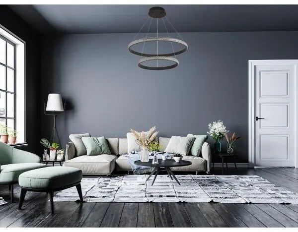 LED Stmievateľný luster na lanku LED/65W/230V 3000-6500K + diaľkové ovládanie