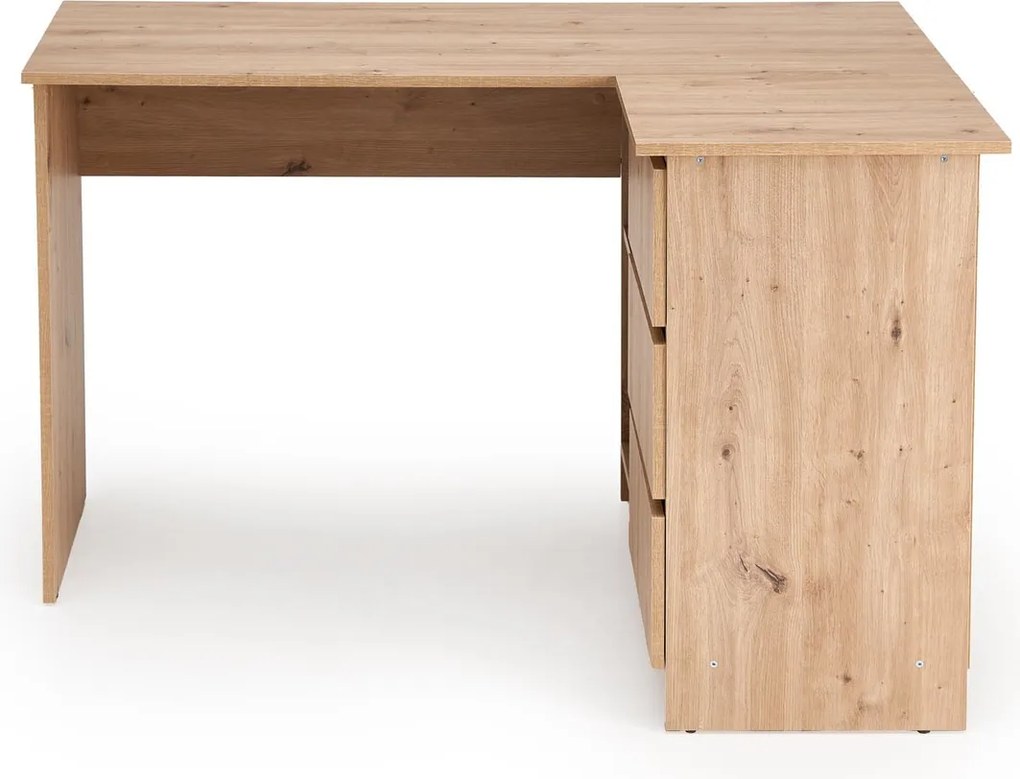 Rohový písací stôl Bega dub artisan
