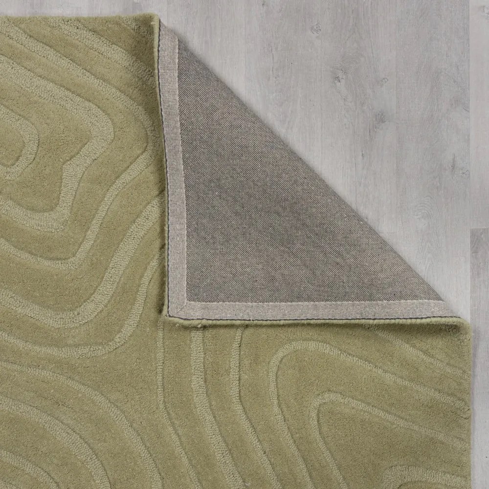 Kaki ručne tkaný vlnený koberec 200x290 cm Mesmerise Sage – Flair Rugs