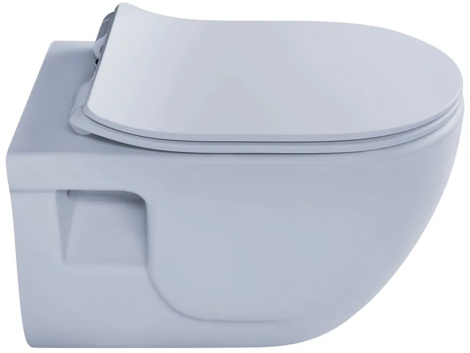 Sapho Sapho, BRILLA závesná WC misa, Rimless, 36,5x53cm, svetlo modrá matná, 100614-107
