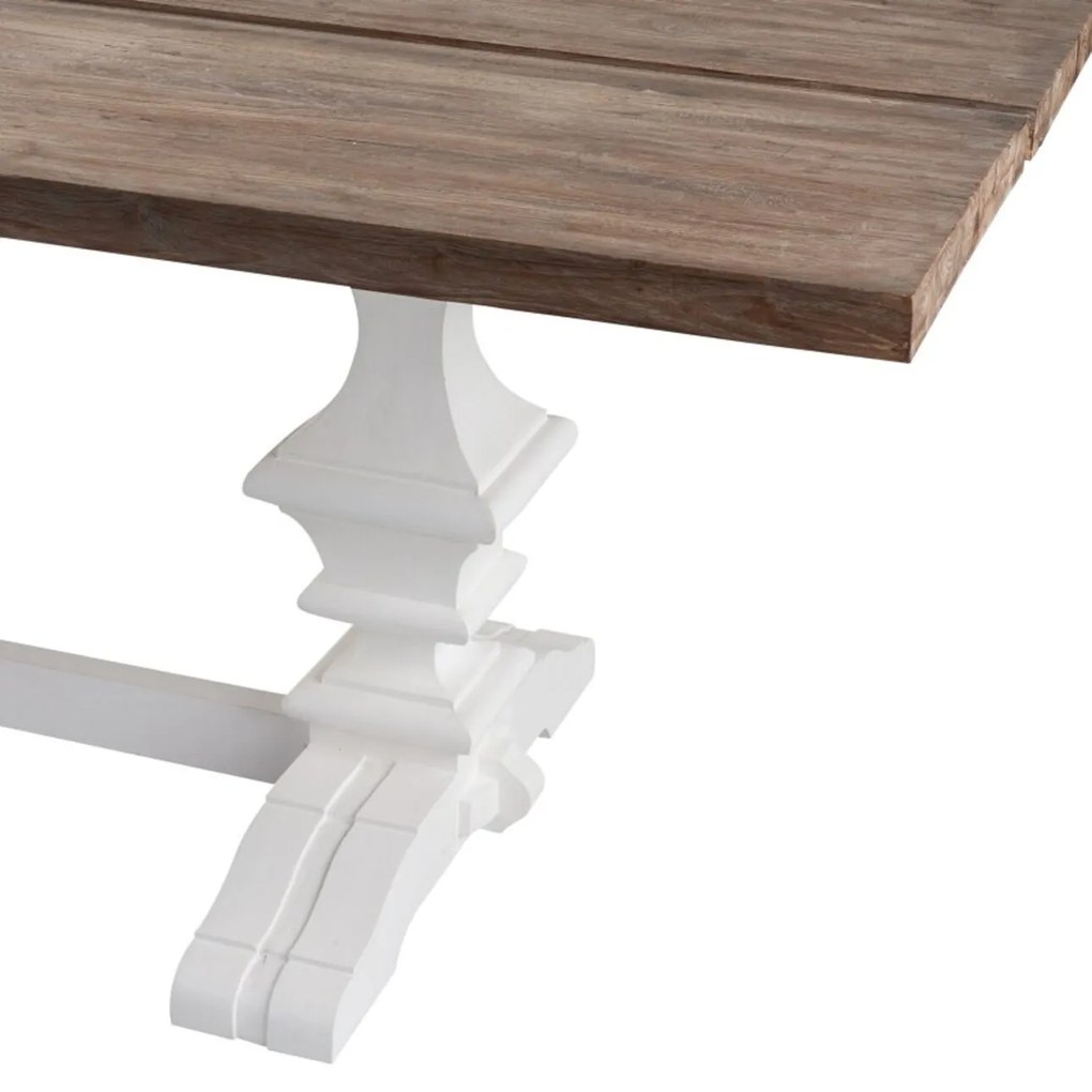 Stôl Chester 200 x 100 x 78 cm white&natural grey