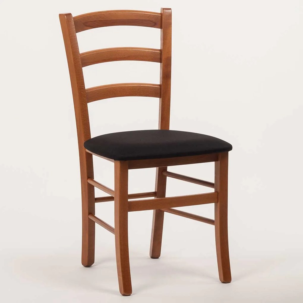 Stima stolička PAYSANE s čalúneným sedákom Vyberte odtieň ->: Rustikál, Vyberte látku ->: LUX Čierna 23