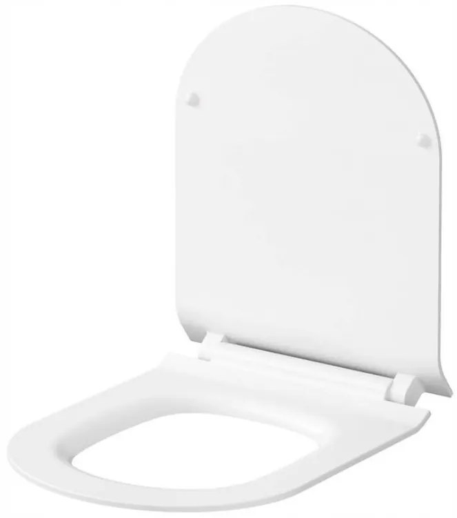 Cersanit City New Oval CleanOn 50,5x36x37 cm, závesná wc misa + toaletné sedátko s pomalým zatváraním z duroplastu, K701-104