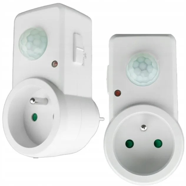 ECOLIGHT LED pohybový a súmrakový senzor do zásuvky - biela