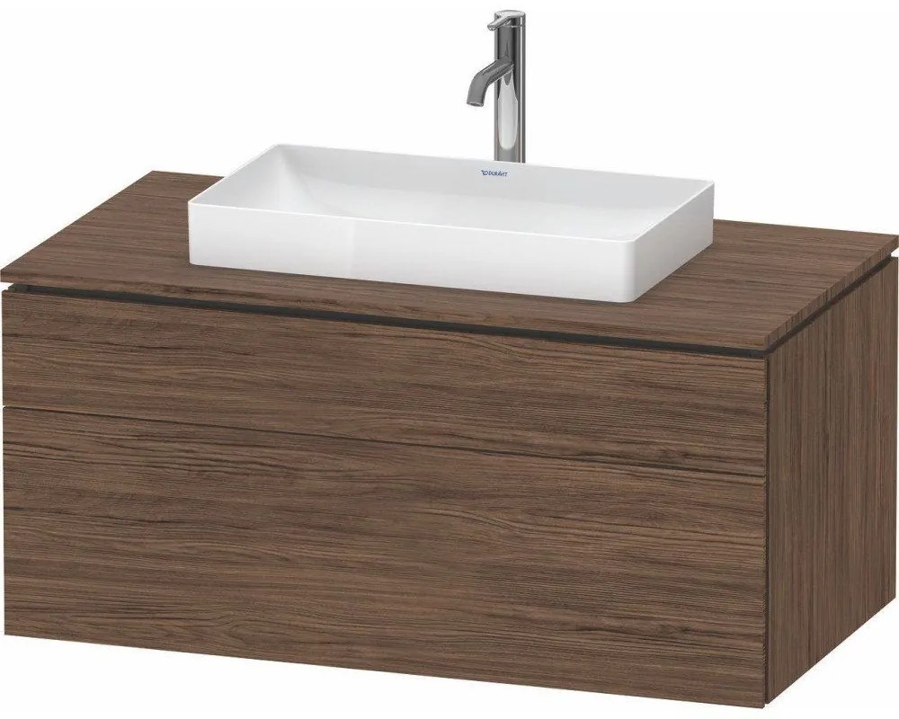 DURAVIT L-Cube závesná skrinka pod umývadlo na dosku, 2 zásuvky, 1020 x 550 x 482 mm, orech tmavý, LC4881021210000