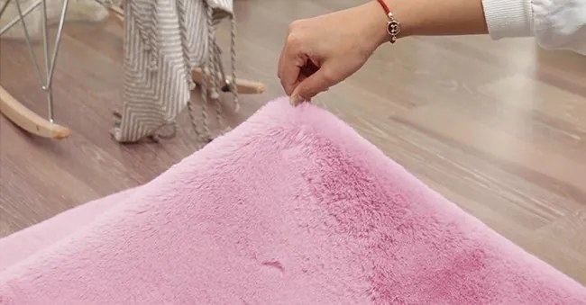 Protišmykový koberec RABBIT ružový kruh