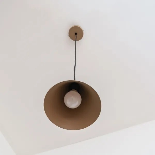 Závesný luster na kábli ETNA II 1xE27/15W/230V pr. 18,5 cm béžová