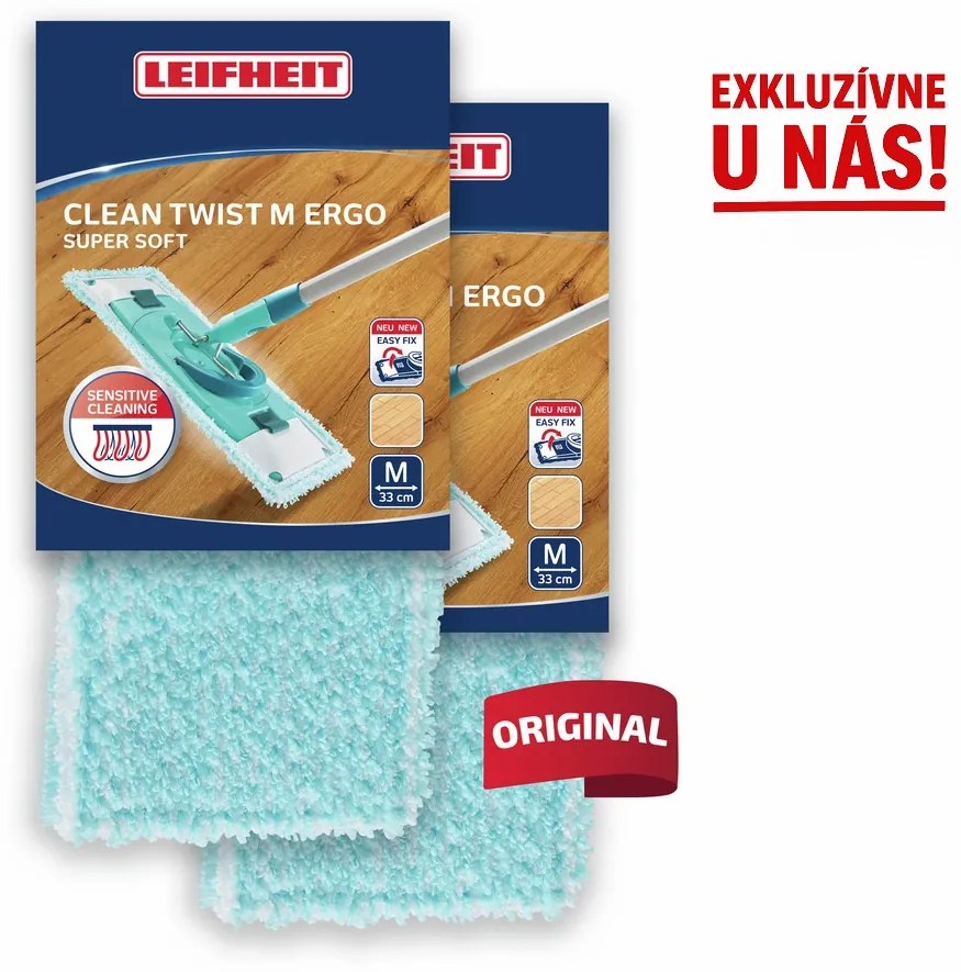 Náhrada na mop Clean Twist M Ergo Super Soft - 2 ks v balení 55161