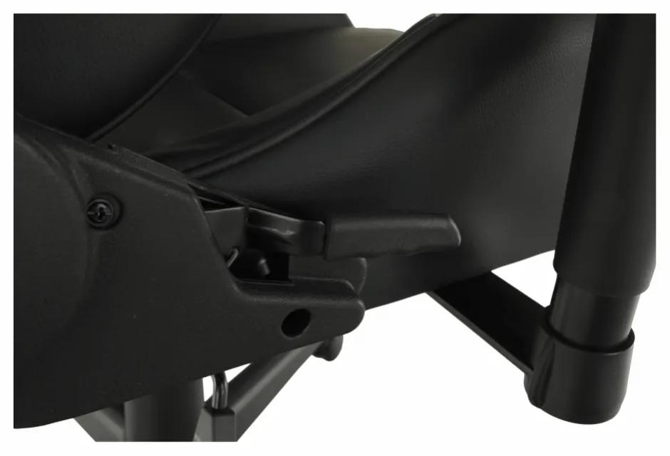 Herná stolička EMRE — ekokoža, čierna/army vzor, nosnosť 150 kg