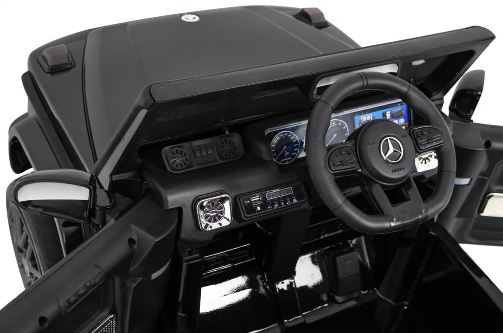 Detské elektrické autíčko Mercedes G63 AMG lakované -čierne
