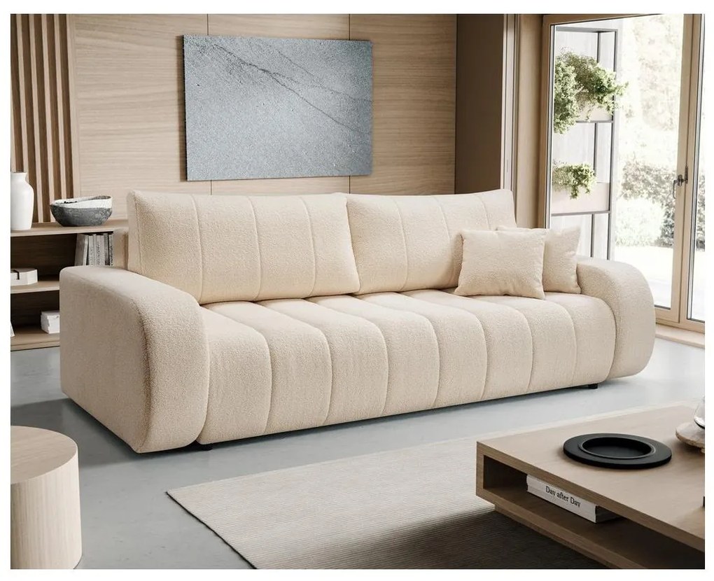 Rozkladacia trojmiestna pohovka DESIO béžová