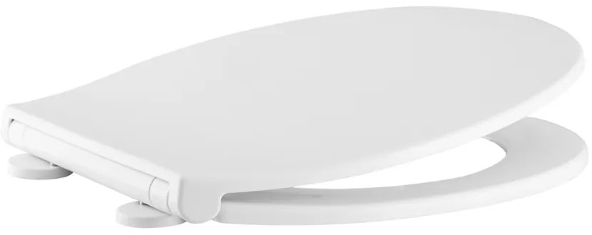 Gamma Porto, toaletné WC sedátko 445x370mm z polypropylénu s pomalým zatváraním, biela, GMA-PORTO