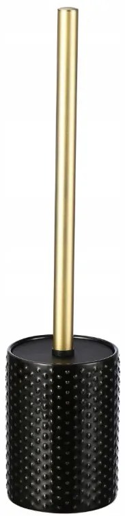 Erga Madrid, keramická WC kefa, čierna-zlatá matná, ERG-SEP-10SZCMADRBLAC